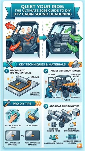 Quiet Your Ride: The Ultimate 2026 Guide to DIY UTV Cabin Sound Deadening #2026guides #cabinsound