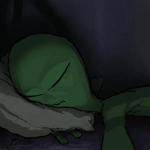 Şlafăn #aliens #sleep #ticktok #dream #animation @Mada Stanjic animated in @Procreate dreams