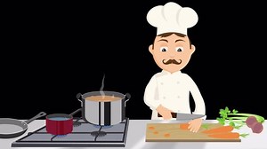 This 2d Cartoon Animation Shows Chef Stock Footage Video (100% Royalty-free) 1095738557 | Shutterstock