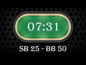 Timer poker 15 minutes (avec augmentation des blinds)