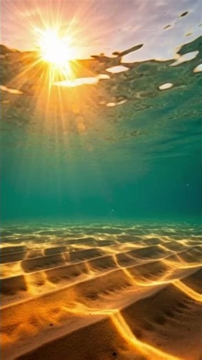 바다 속으로 스며드는 노을빛 Sunset light pouring under the sea