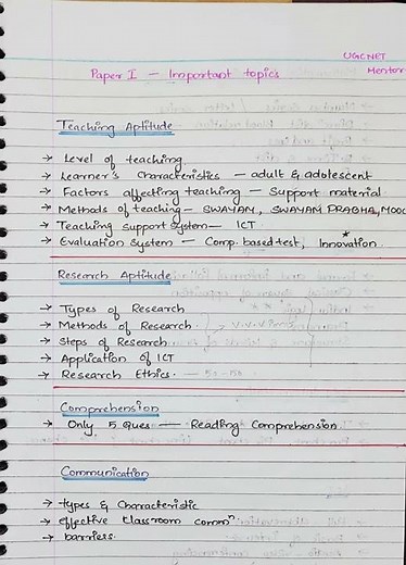 Important topics| Must revision | UGC NET paper 1 all units