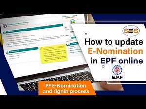 How to update E-Nomination and E-Sign online in PF Portal | SBS