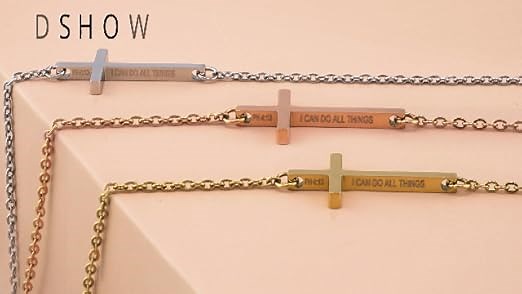 WDSHOW Sideways Cross Bracelets Faith Jewelry
