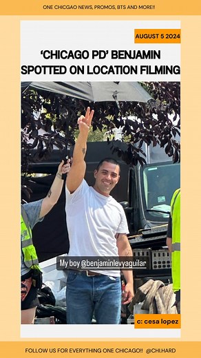 Benjamin Levy Aguilar spotted on location filming Chicago PD Season 12 #chicagopd | Chicago Lover