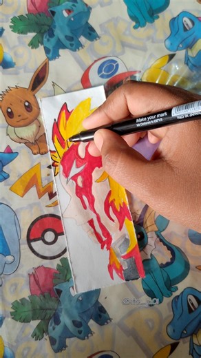 Rengoku Bookmark Drawing 🔥 | Anime DIY Bookmark | #shorts #demonslayer #rengoku #animeart #booktok