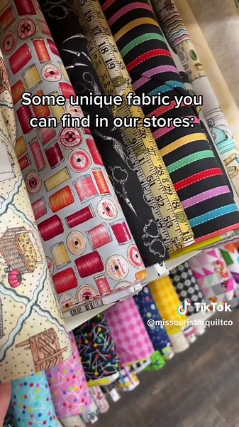We have a little bit of everything 👀😁🤩 #msqc #fabric #unique #uniquefabric #sewing #quilting #quiltersoftiktok