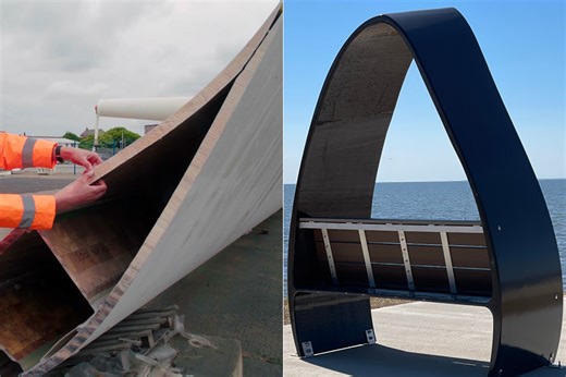 Canvus Turns Giant Wind Turbine Blades Into Functional Park Benches and More