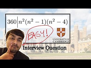 EASY Cambridge Interview Question: Maths