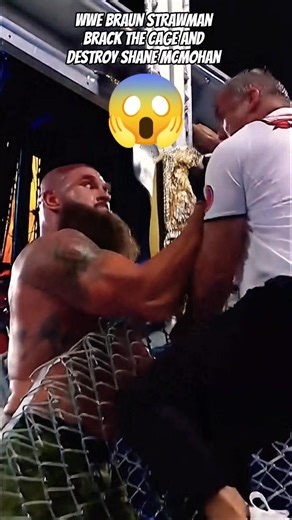 😱Braun Strowman destroys Shane McMahon #wweshorts #shortsfeed #wrestlingshorts