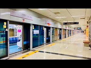 인천지하철 1호선 센트럴파크역 진입,발차 / Incheon Line1. Central park station