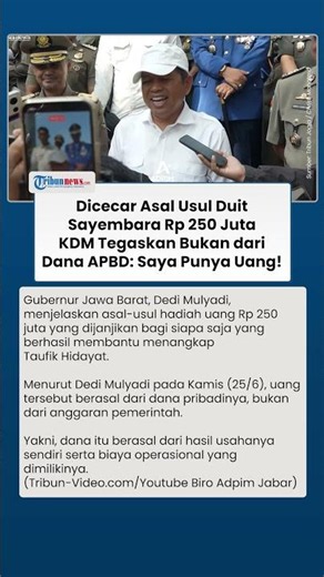 Dedi Mulyadi Calmly Reveals Source of 250 Million IDR Bounty for Fugitive Taufik: I Have the Money