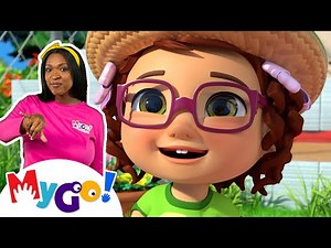 Gardening Song 🌿 | CoComelon Nursery Rhymes | Kids Songs | MyGo! Sign Language For Kids