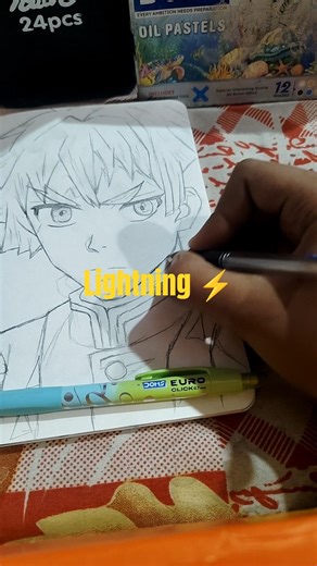Zenitsu sketch ⚡ #shorts#zenitsu #drawing