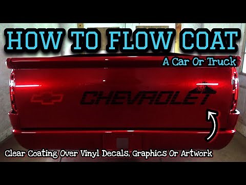 How To Flow Coat And Clear Over Vinyl Decals, Graphics, Artwork CANDY APPLE RED CHEVY OBS SILVERADO