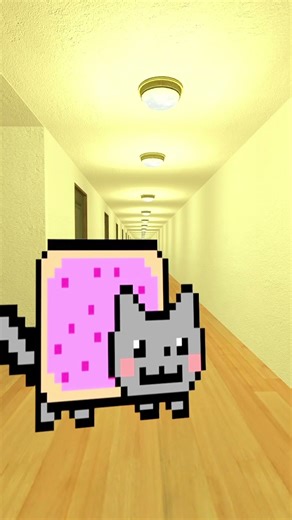 Nayan Cat Lunch Time with Pou Pou