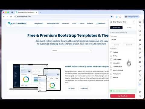 Clear Browser Data - Selective Cache & Storage Cleaner | DevTools Suite