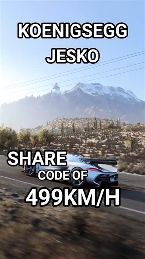 Koenigsegg Jesko - 499KM/H Tune Code #forzahorizon5 #like #koenigsegg #jesko #gameplay #sharecode