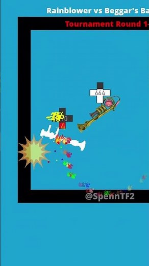 Rainblower vs Beggar's Bazooka simulation