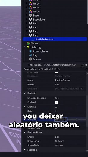 Efeito de folha caindo no Roblox Studio — passo a passo