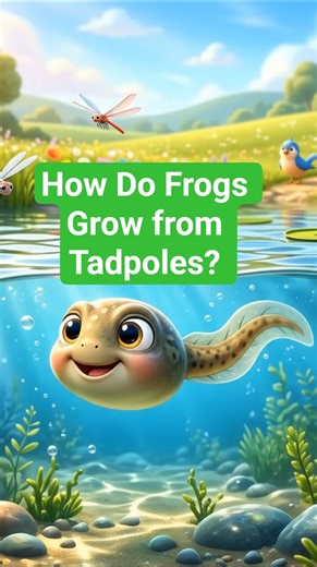 How Do Frogs Grow from Tadpoles? 🐸 #FrogLifeCycle #Tadpole #Frog #ScienceForKids #KidsLearning