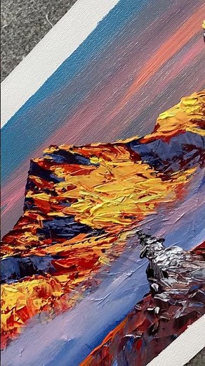 Painting with palette knife ! Bob Ross techniques! #art #artist #paintingtechnique