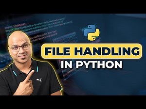 File Handling in Python Video Lecture | Basics of Python - Software Development