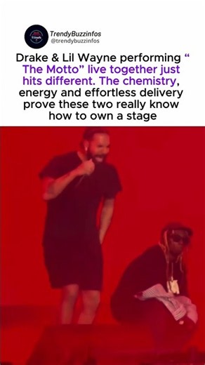 Drake & Lil Wayne Performing “The Motto” Live Just Hits Different 🔥#drake
