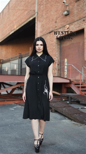 This is our 1st rodeo. Ya’ll-ternative has entered the chat🤠 New Western Goth Collection is now live! Lots more items including Chokers, Cowboy Hats, Denim Jacket, Mens Button Up Shirt and Belt Buckle. Available online blackcraftcult.com and in Salem @blackcraftsalem 🔮🧙🏽‍♀️🖤 🕷️‘CREATURES’ Shirt Dress 🐦‍⬛‘NEVERMORE’ Dress #blackcraftcult | Blackcraft