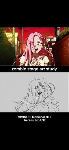 vivinos is SO talented it's crazy #zombiestage #vivinos #artstudy #alienstagemizi #animationstudy