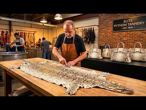 Inside the Elite Python Tannery: Creating $20,000 Handbags from Raw Skin (Full Process)