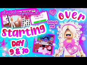 Starting Over in Adopt Me! Poor to RICH Challenge! DAY 9 & 10 💜NEW ACCOUNT💜 #adoptme