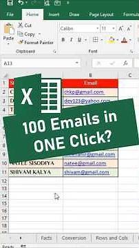 ⚡ MS Excel Bulk aTrick 🔥 | Send 100 Emails Instantly!