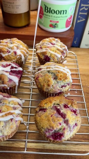 Delicious Raspberry Lemon Muffins Recipe by Bloom Nutrition
