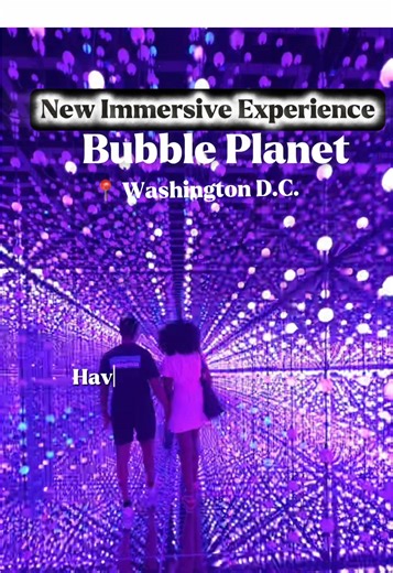 😍🫧 Bubble Planet has finally arrived in DC! Explore 10 themed rooms and interactive experiences. There’s giant ball pits, infinity rooms, and bubble-themed experiences 🫧 . If you love immersive experiences and want to ignite your inner kid this is it!! Perfect for all ages. 🎟️ Adult tickets start at 23.90 (depending on date and time) ⏰ Approximately 60-90mins walkthrough 👥 All ages , 2 and under are free •Under 17 must be accompanied by adult 💲 You can use my code explorewithisha10 for 10%