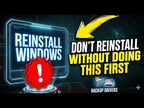 Don't Reinstall Windows Without Doing THIS First