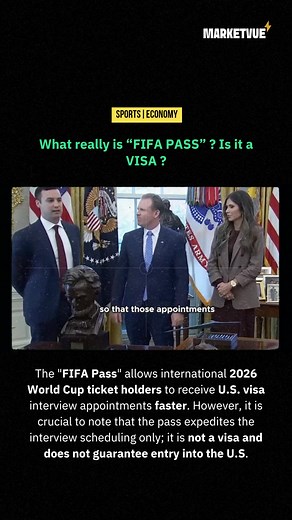 Marco Rubio explained the FIFA Pass during the White House announcement, clarifying it speeds up visa appointments—but doesn’t guarantee entry. #FIFAPass #WorldCup2026 #MarcoRubio #USVisa #FIFA2026 #VisaUpdates #TravelNews#FIFA #USA #FIFApass #fifaworldcup2026 #trump #infantino #VISA #NEWS #mexico #canada #Ticketupdate#ticketupdates | MarketVue