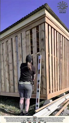 일정한 간격을 유지하기 위한 목재 외장재 시공 기법