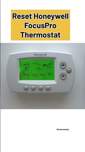 Reset Honeywell Focus Pro Thermostat #honeywell #thermostat #reset