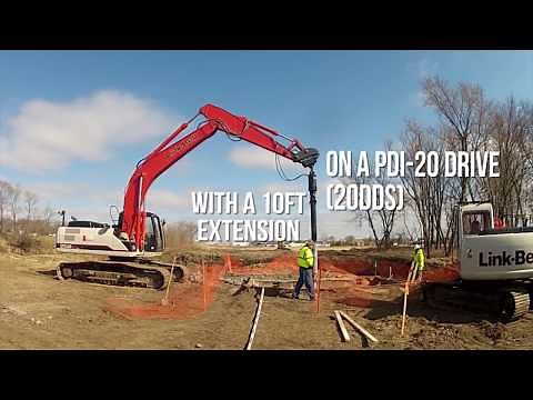 Excavator Drilling with a Digga Earth Auger & Drive