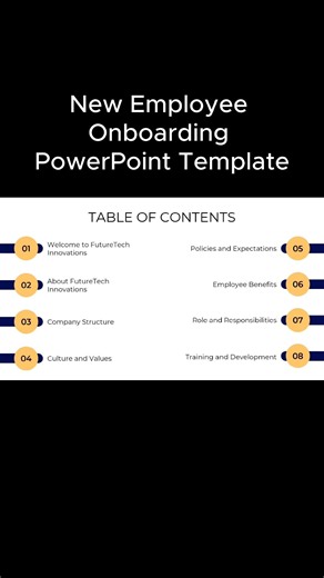 New Employee Onboarding PowerPoint Template | Table of Contents #presentation #onboarding #ppt