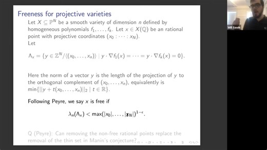Will Sawin, The freeness alternative to thin sets in Manin's conjecture