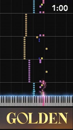 ⏱️Golden- KPop Demon Hunters Piano – 1 Minute Countdown Timer