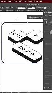 Designing 3D Keyboard Keys with Adobe Illustrator's 3D Effect