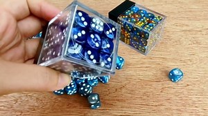 36 Pieces 12mm 6 Sided Mini Dice Set,Translucent Colors D6 Game Dice Set,6 Sided Standard Game Dice for Board Games Dice Games Classroom Teaching Dices Game, with Portable Gaming Box(Purple)