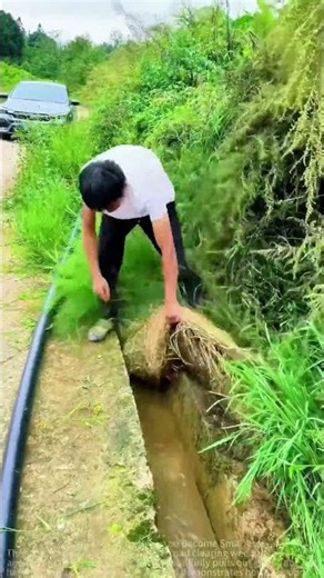 Little expert digs ditches and connects pipes #shorts #construction #plumbing