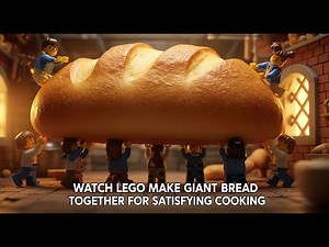 Watch Lego Make Giant Bread Together for Satisfying Cooking & ASMR