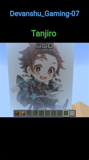 Tanjiro Pixel art for Minecraft