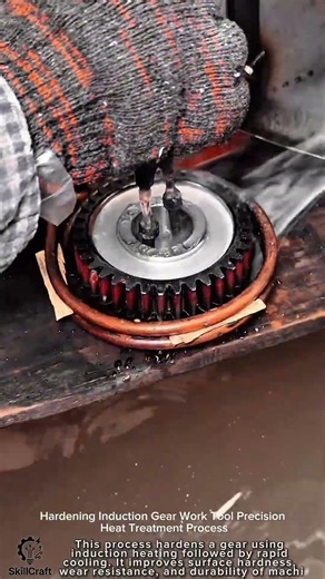 Hardening Induction Gear Work Tool Precision Heat Treatment Process #worktool