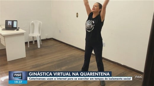 Ginástica virtual vira opção para catarinenses durante isolamento social